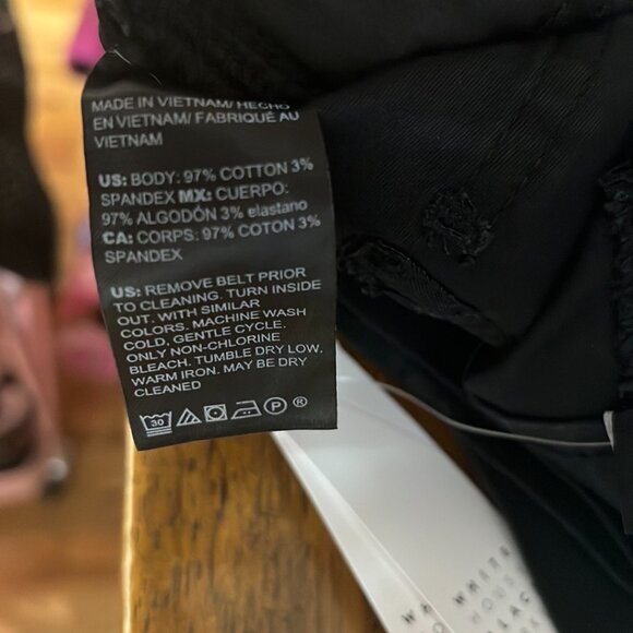 White House Black Market High Rise Utility Slim Ankle Black Pants - Picture 4 of 4